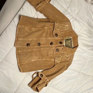 Sequined camel colored jacket